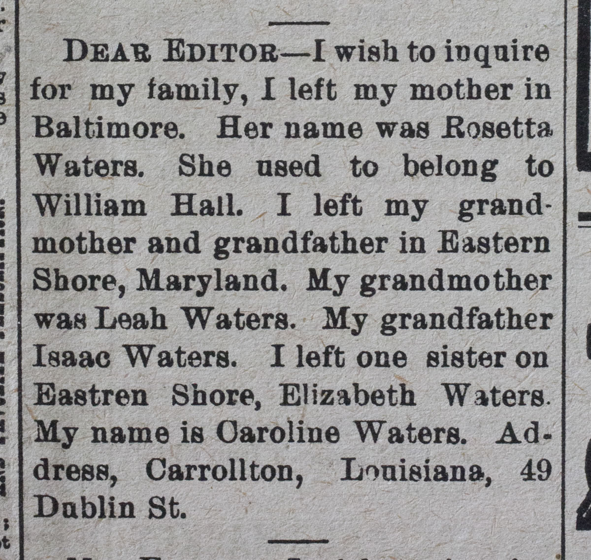 lost friends database