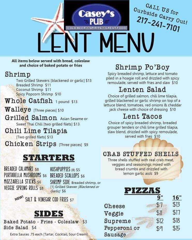 casey's springfield menu