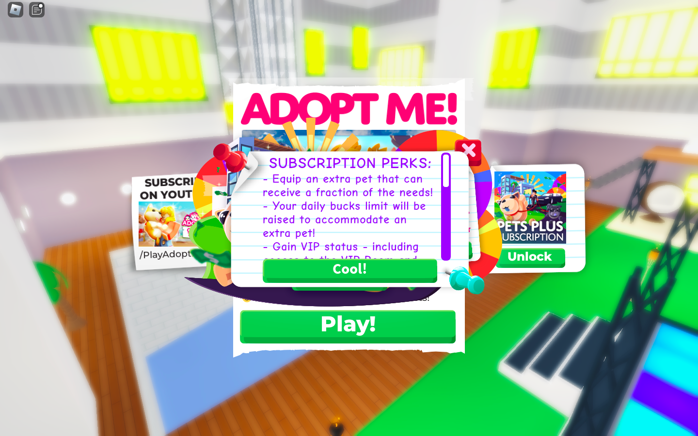 adopt me pets plus subscription