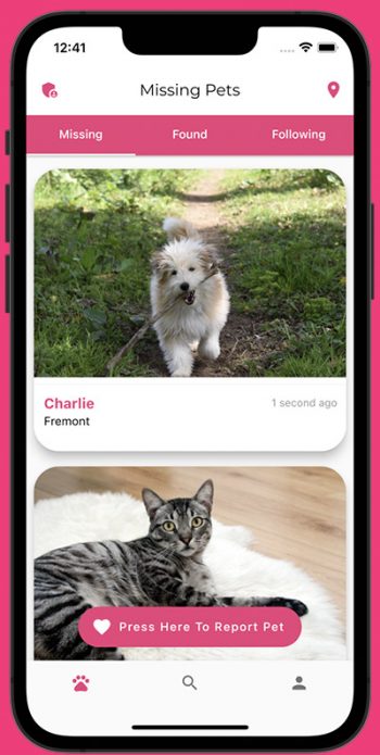 app for missing pets