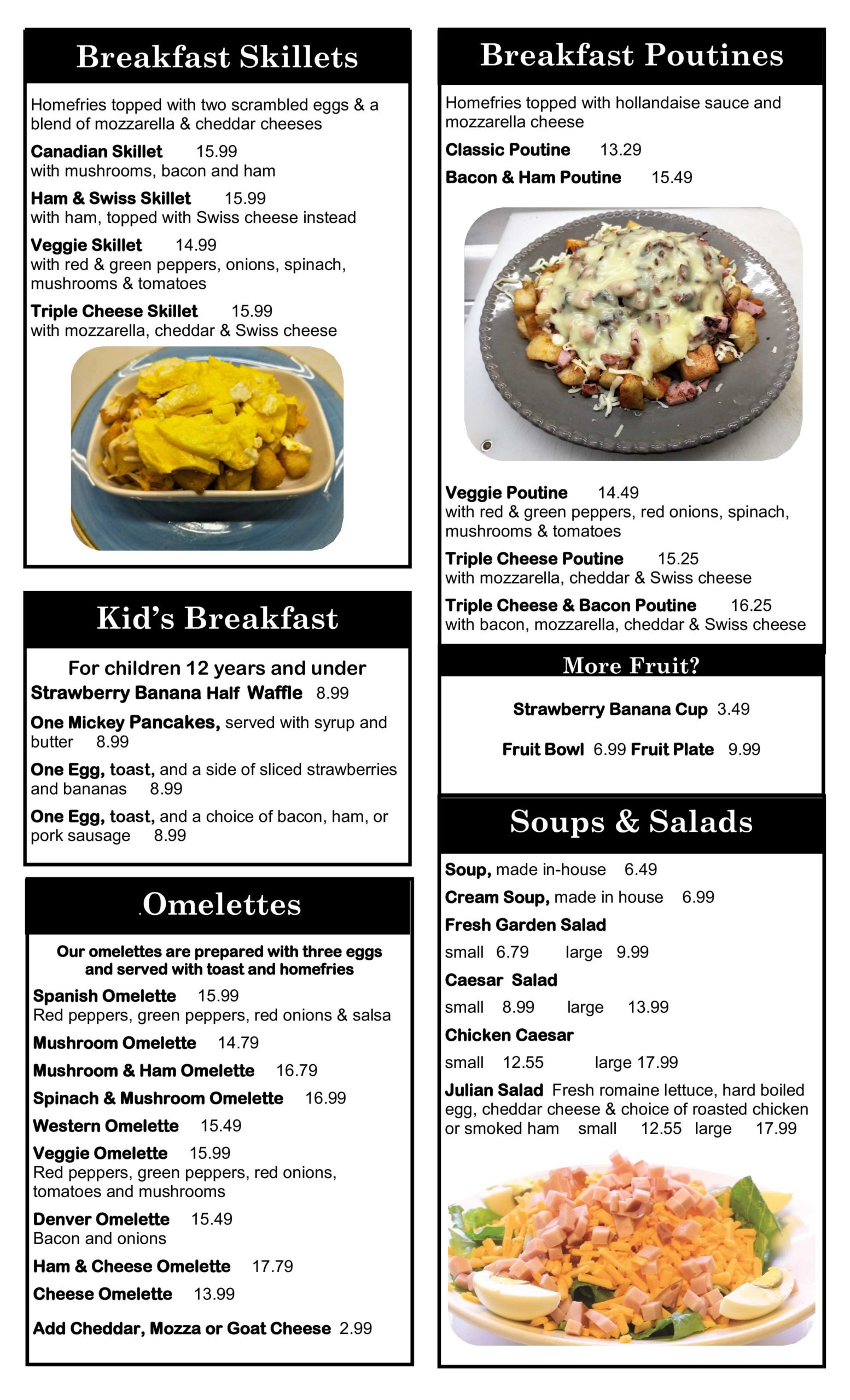 gloria's ontario menu