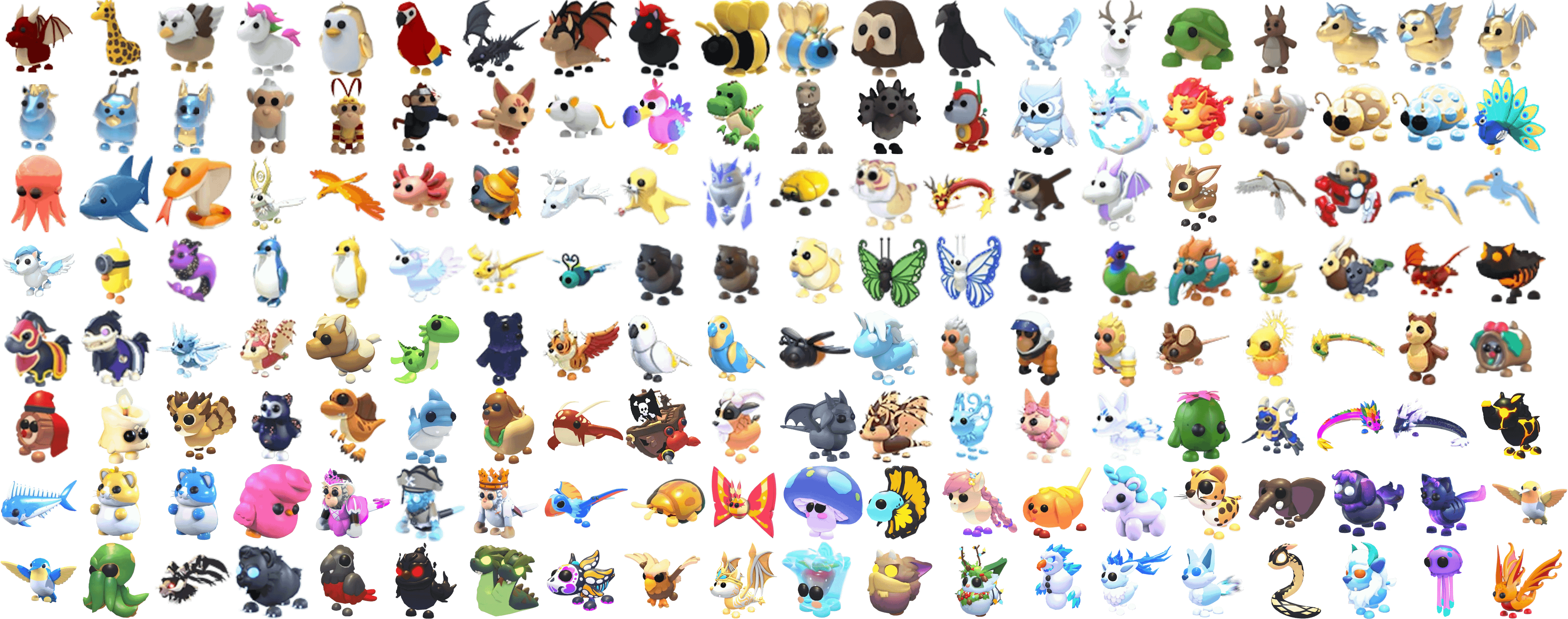 all adopt me pets list