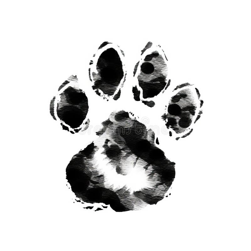 husky dog paw print