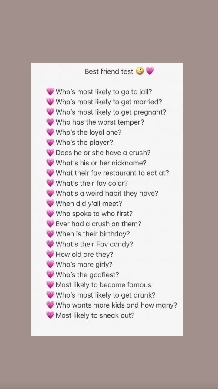 best friend compatibility test