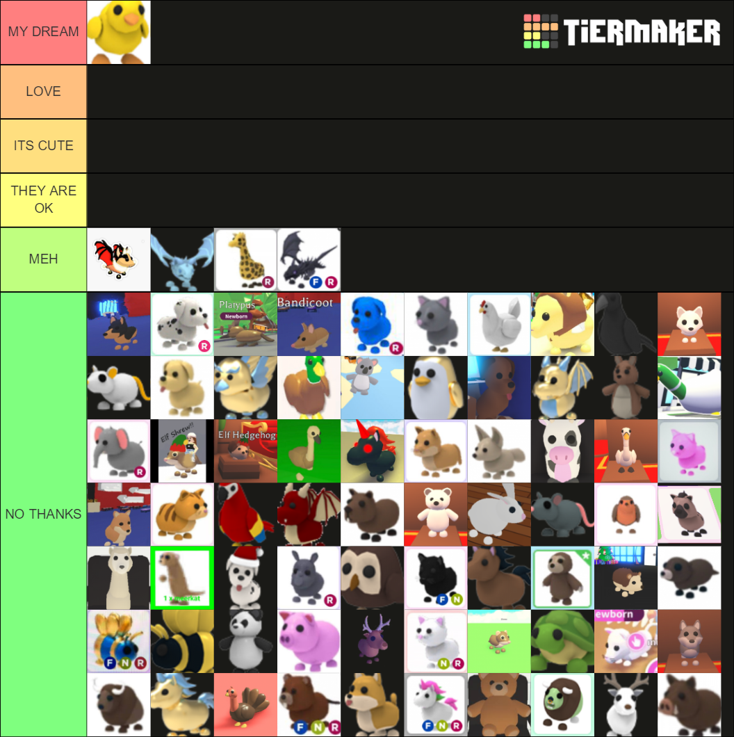 all adopt me pets list